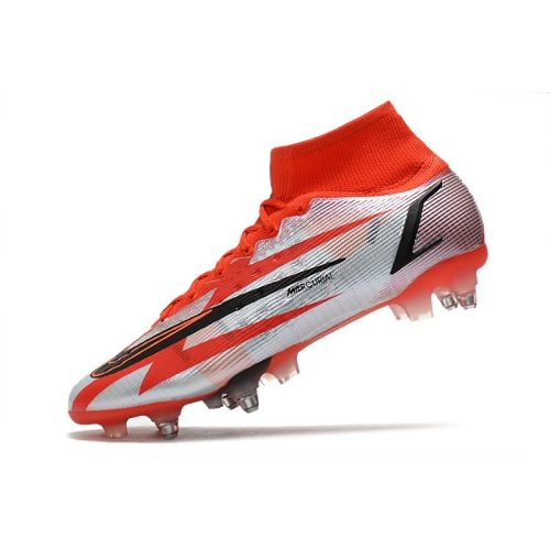 Fotbollsskor Nike Mercurial Superfly 8 Elite SG-PRO AC CR7 Spark Positivity - Röd Svart Vit Orange_6.jpg